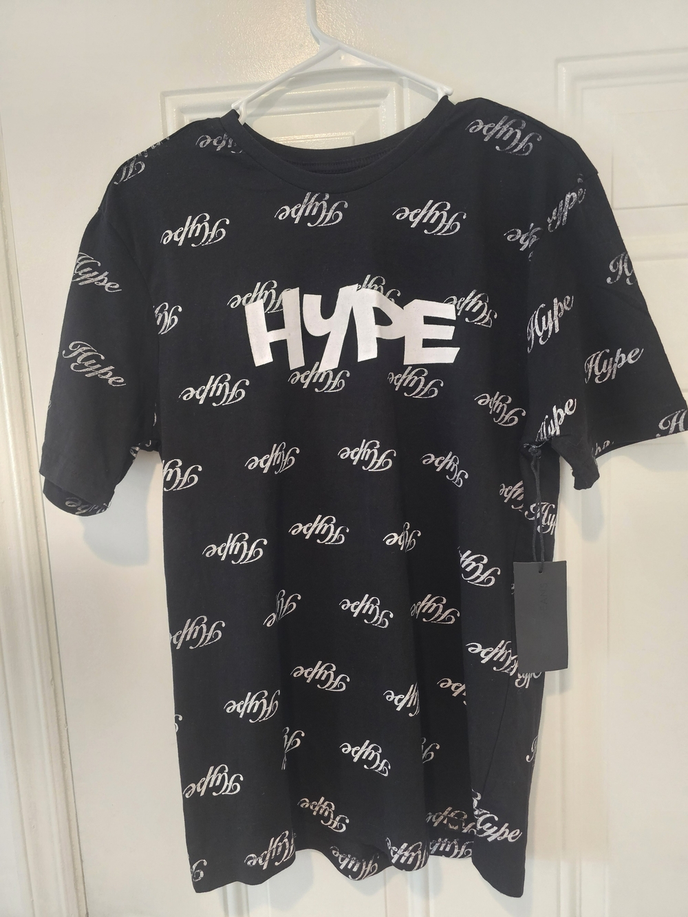 HYPE Black Graphic Logo Tee